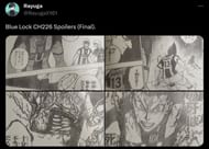 Screenshot of Blue Lock chapter 226 spoilers (Image via Sportskeeda/Twitter)